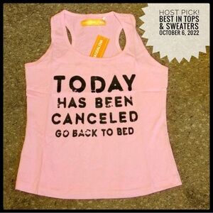 Racerback novelty pink tank top